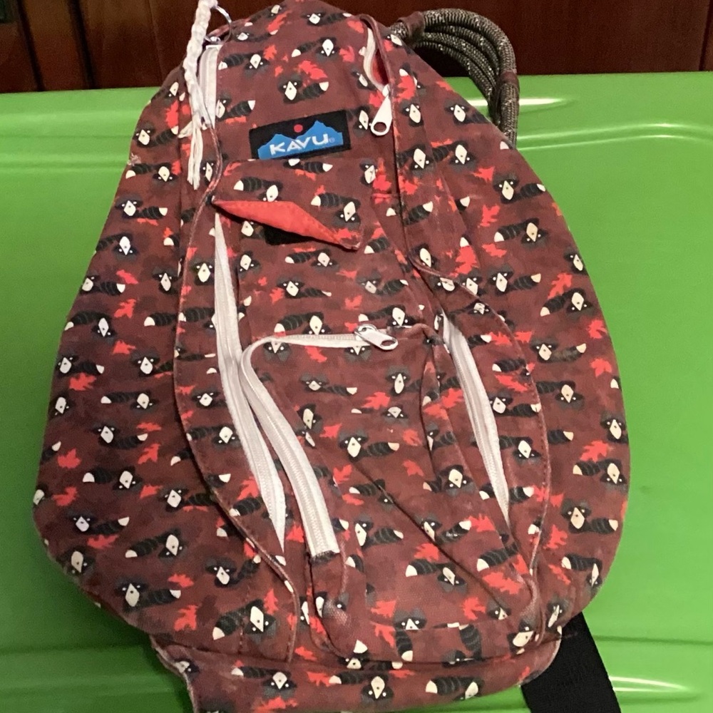 Kavu Brown and Red Patterned Backpack
